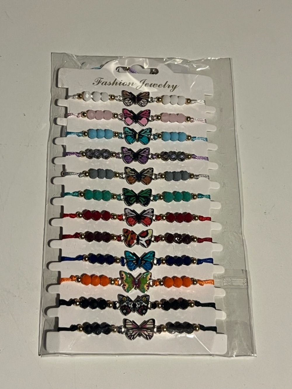 Fashion Jewelry Multicolor Butterfly Bead Bracelet Set B142